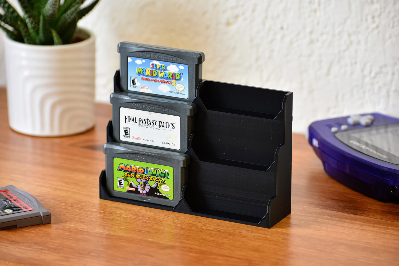 GameBoy Advance Cartridge Risers - Display up to 25 GBA Games - 3D Printed Stand