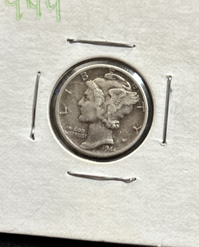 1944 w mercury dime ERROR COIN Reverse Vines Wrap The Words