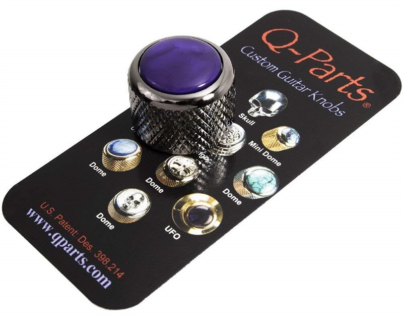 NEW - Q-Parts Dome Knob - PURPLE PEARL ON BLACK CHROME, KBD-0067