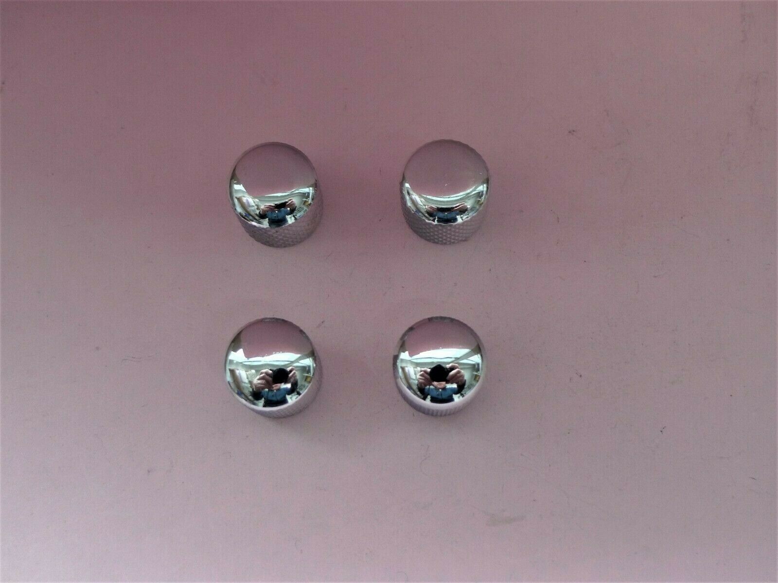 4 Ibanez Metal Control Knob Push On Type CHROME 4KB1U12C for GSR205