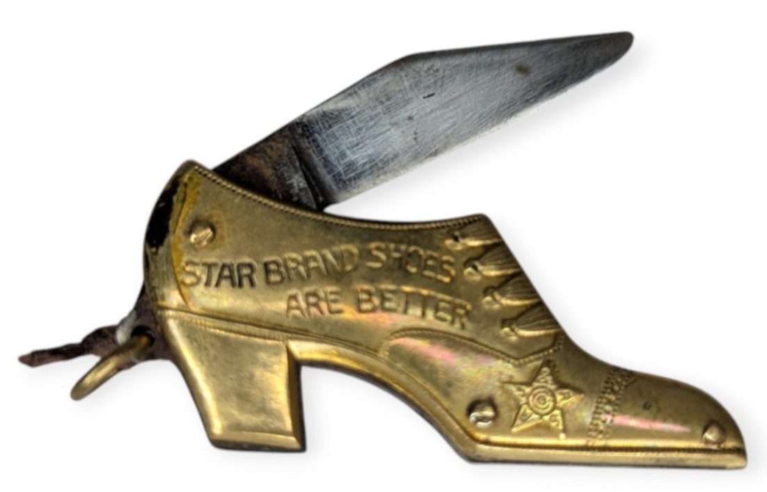 1900s The Society Shoe Star Branded Shoes Advertising Knife RJ & RS CO RARE