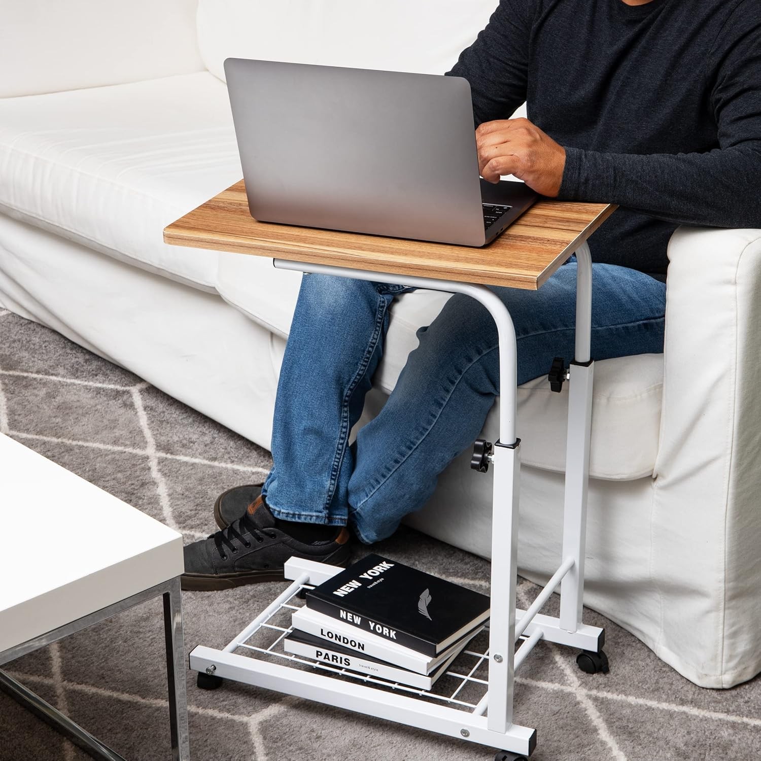 Standing Desk Laptop Stand Height Adjustable Computer Table Work Table MDF 19" L