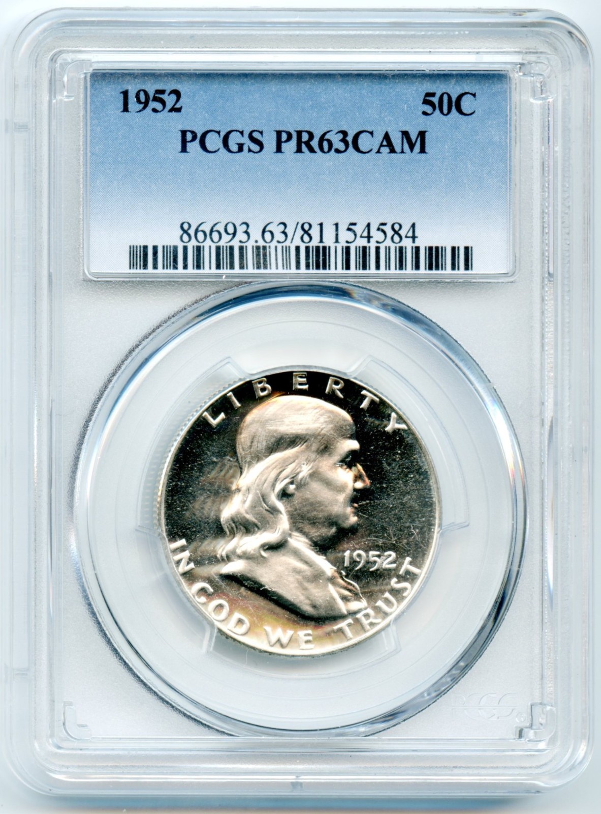 1952 Franklin Half Dollar, PCGS PR63CAM