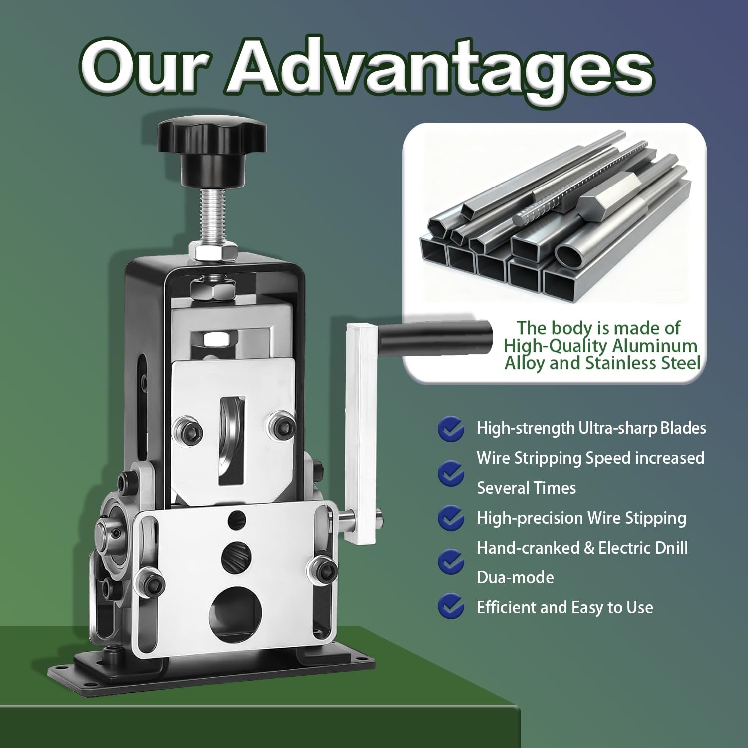 Manual Wire Stripping Machine - Drill Powered Copper Wire Peeler Tool 0.06-1