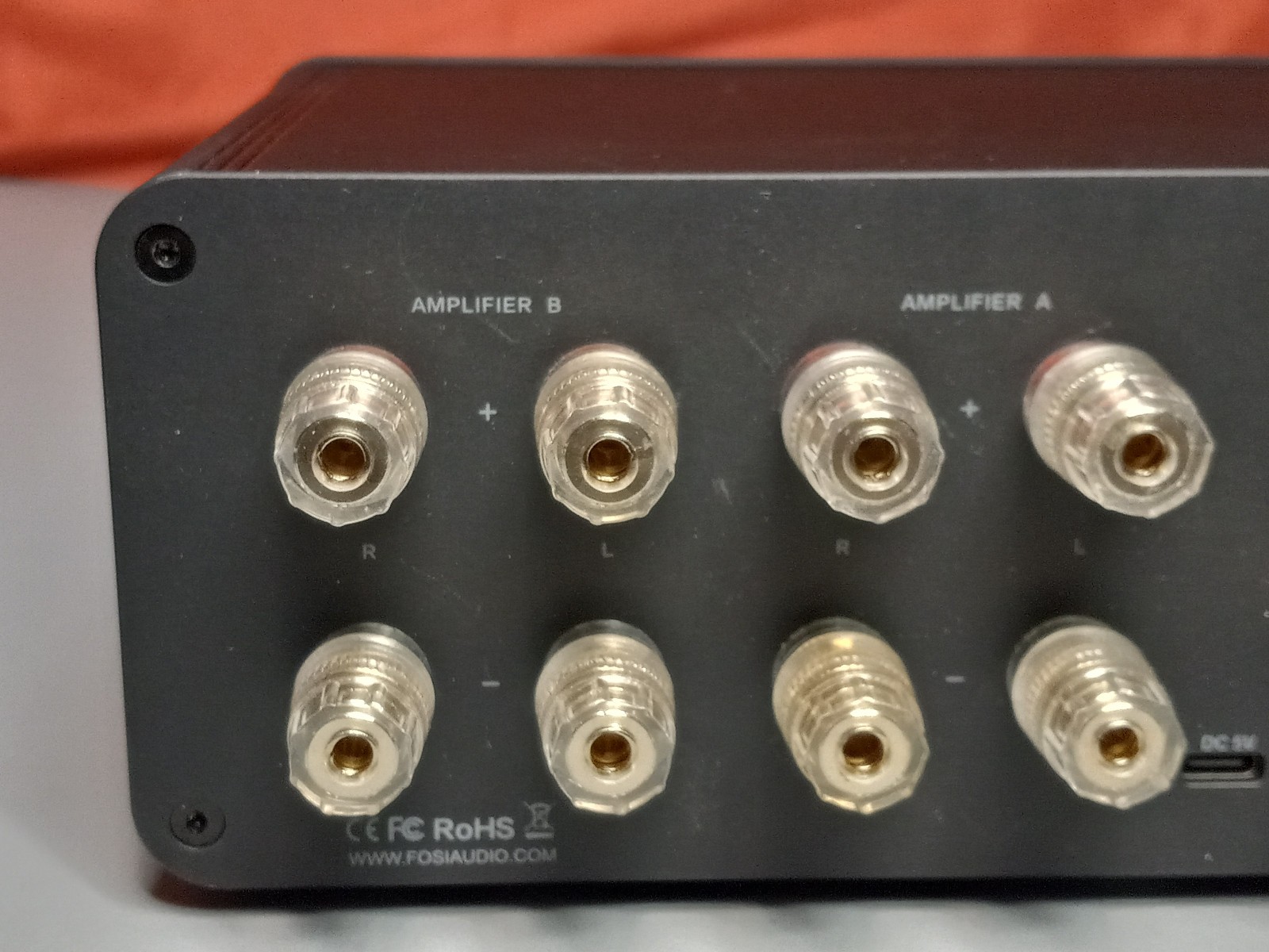 Fosi Audio LC30 VU Meter Amplifier Speaker Selector Switch Box Audio Visualizer