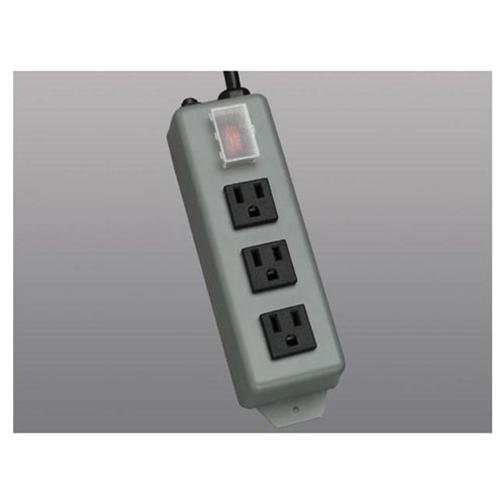 Tripp Lite Waber Power Strip Metal 5-15R 3 Outlet 5-15P 6' Cord (3SP)