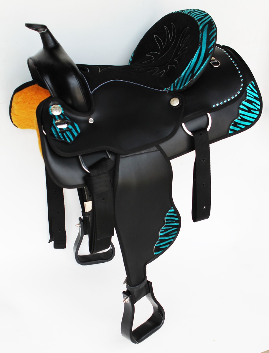 Western Cordura Trail Barrel Pleasure Horse SADDLE Black 4994