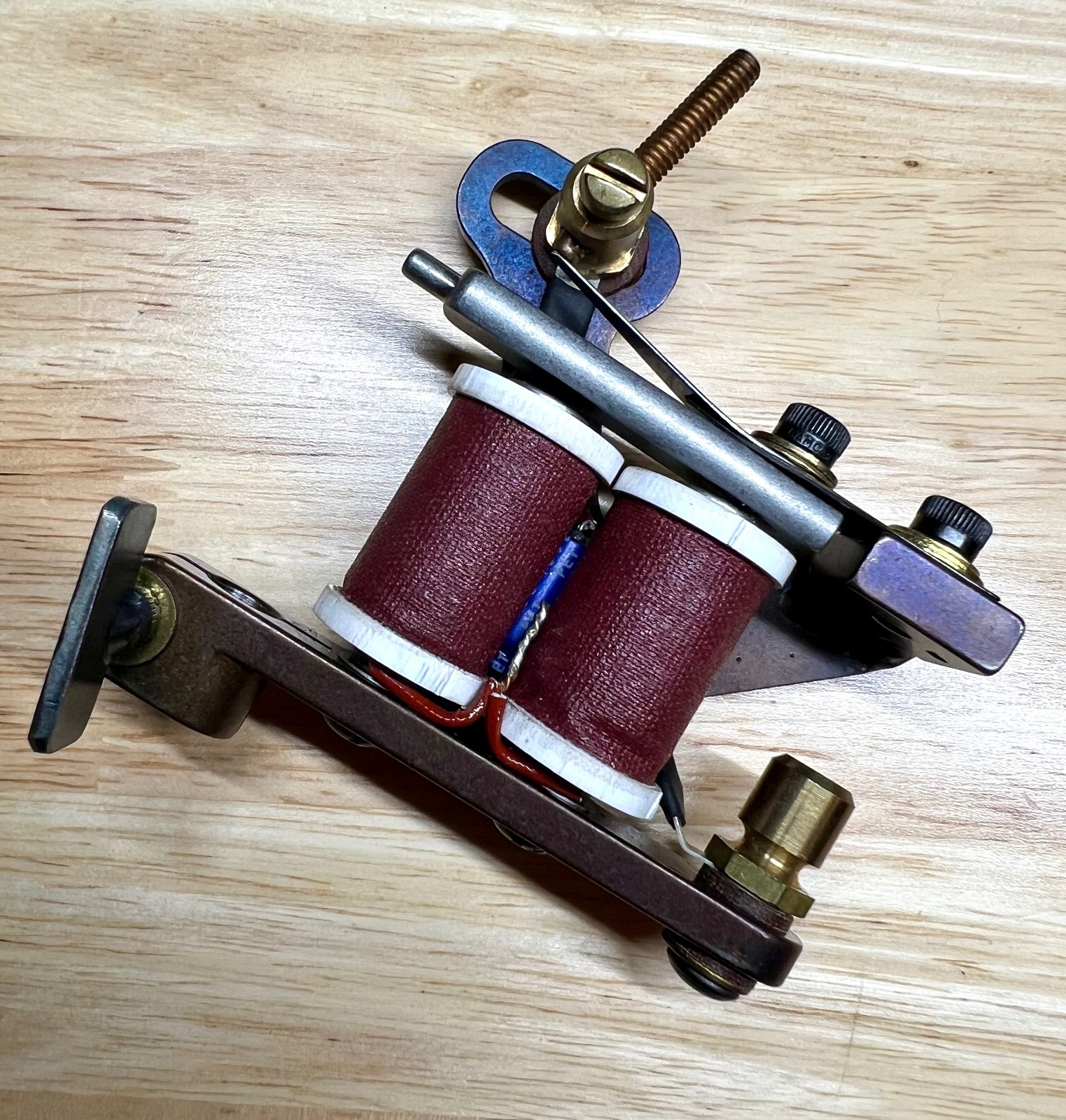 SCOTT SYLVIA Coil Tattoo Machine Coleman Liner Brown EXCELLENT