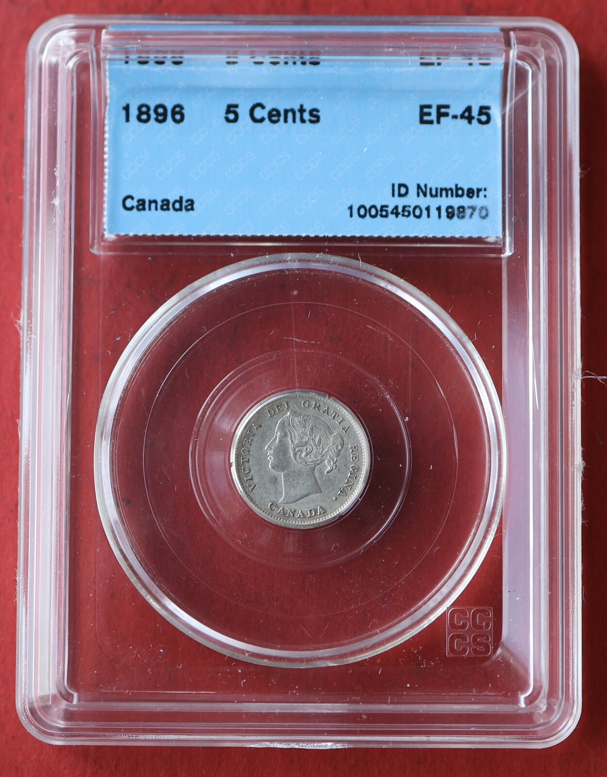 1896 Canada 5 Cents - CCCS EF45 - 0119870