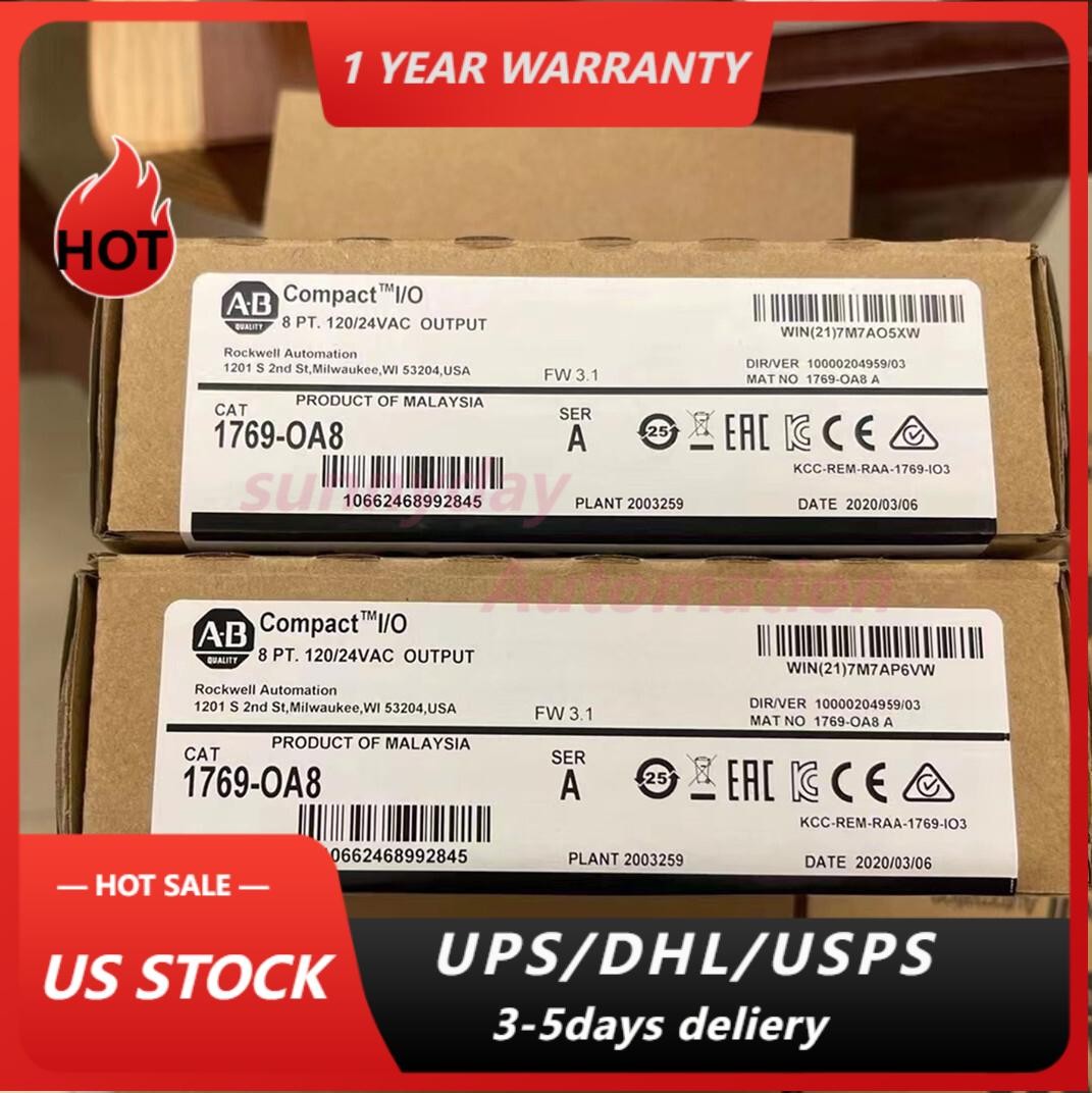 AB 1769-OA8 New Factory Sealed 1769OA8/B CompactLogix PLC Output Module In Stock