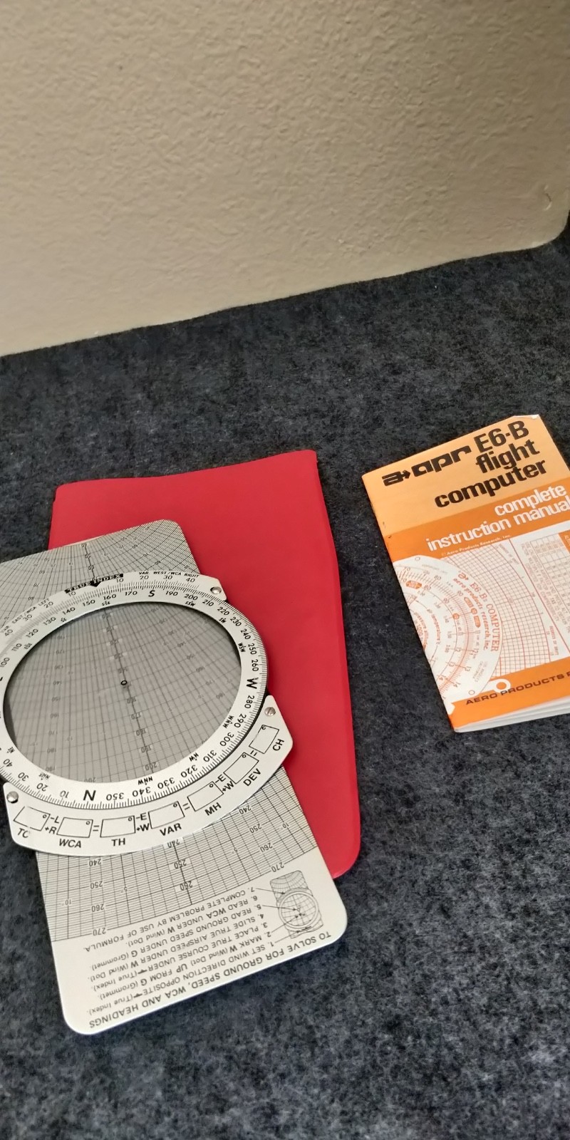 APR E6-B Flight Computer Complete Instruction Manual Aero Products + Case - EXC