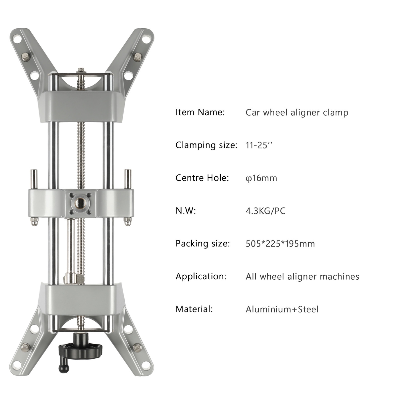 4 Wheel Aligner Wheel Alignment Rack Rim Clamp Mount 11'' to 25'' Rim Brand New