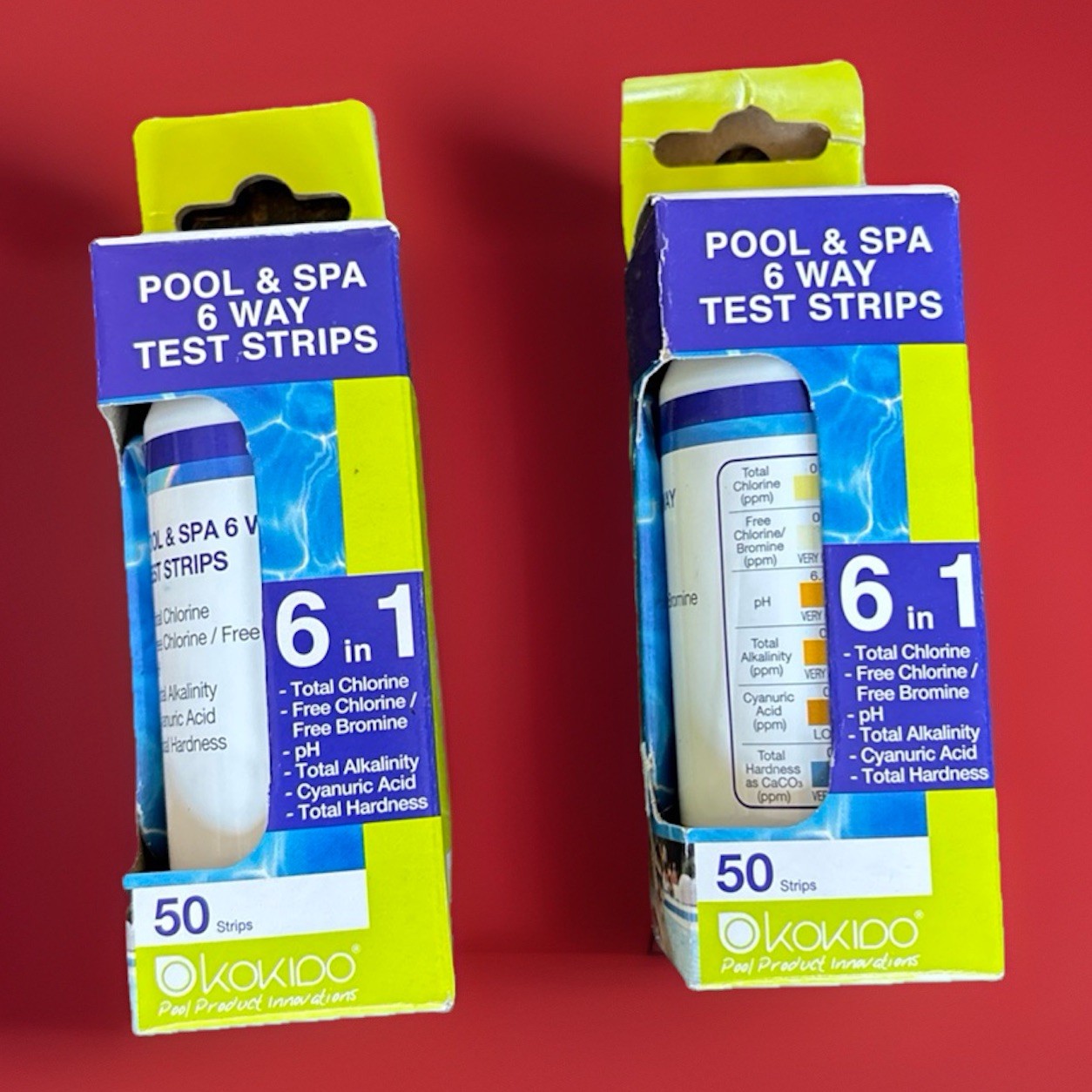 Kokido Pool And Spa 6 Way Test Strips - 50 Strips (2 Pack) Free Shipping