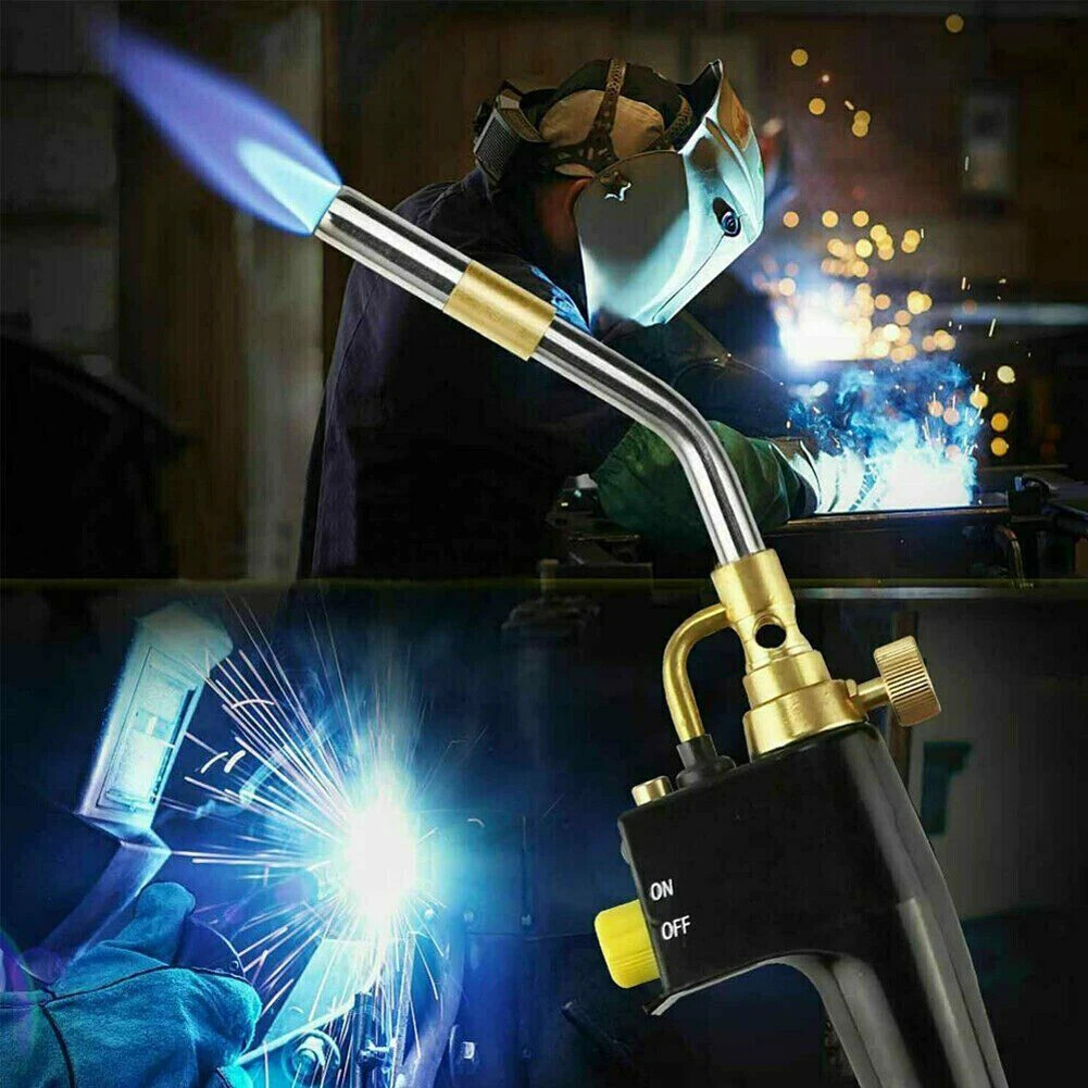 High Intensity Mapp Propane Gas Torch Brass Head Trigger Start Welding Torch Kit