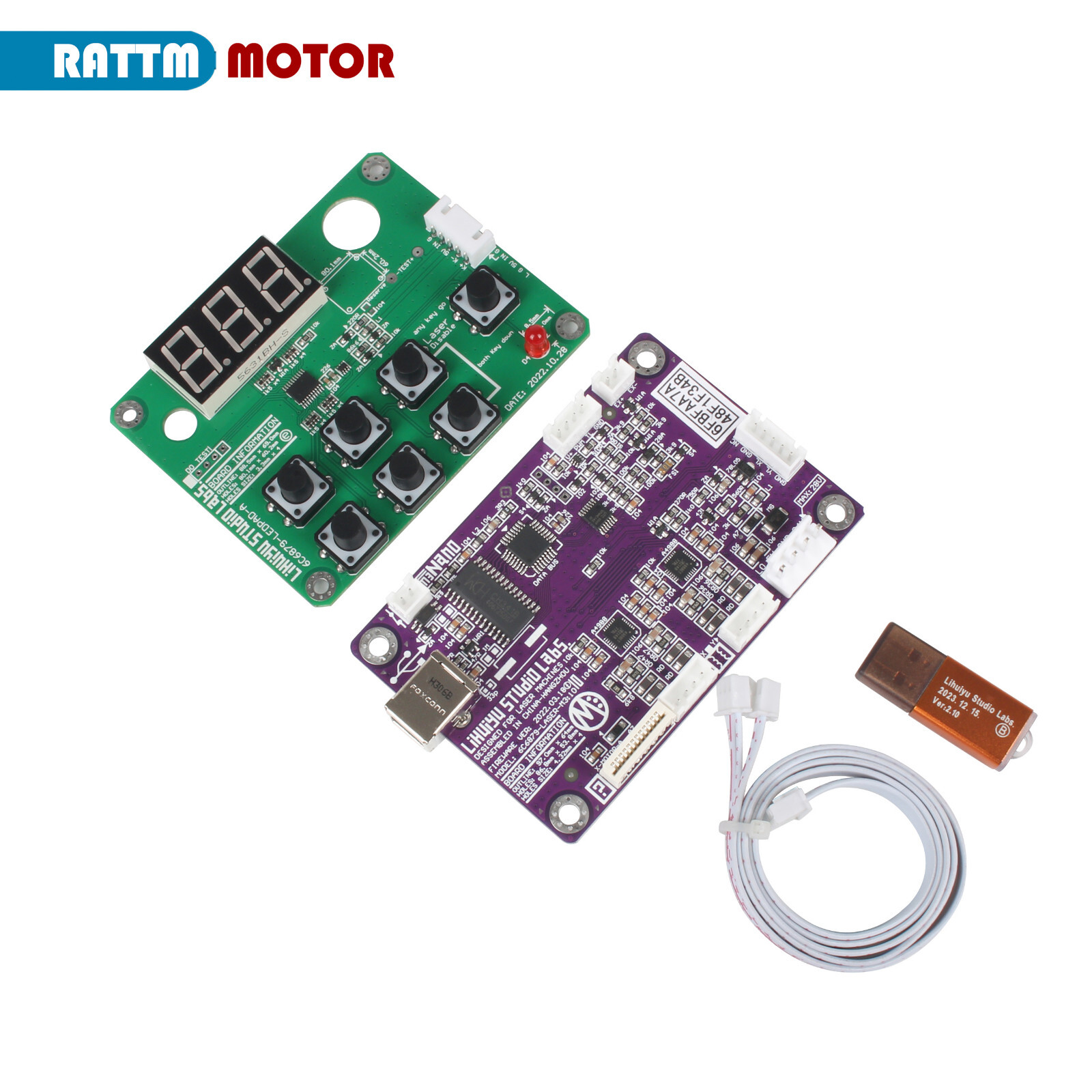 LIHUIYU M3 Main Board Co2 Laser Controller Kit+Dongle For K40 Co2 Laser Engraver