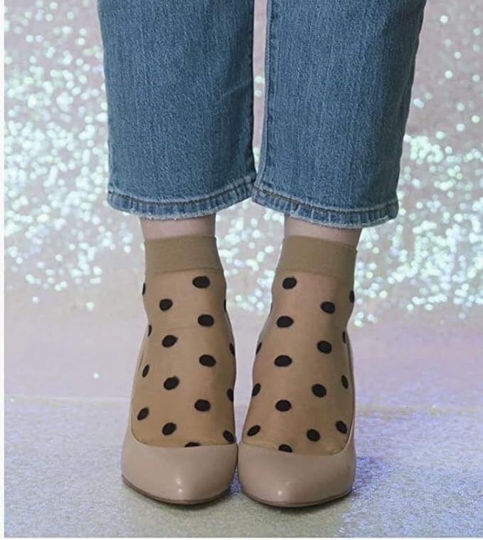 INC International Concepts Fashion Sheer Dot Anklet Simply Skinny Socks 2 Pairs