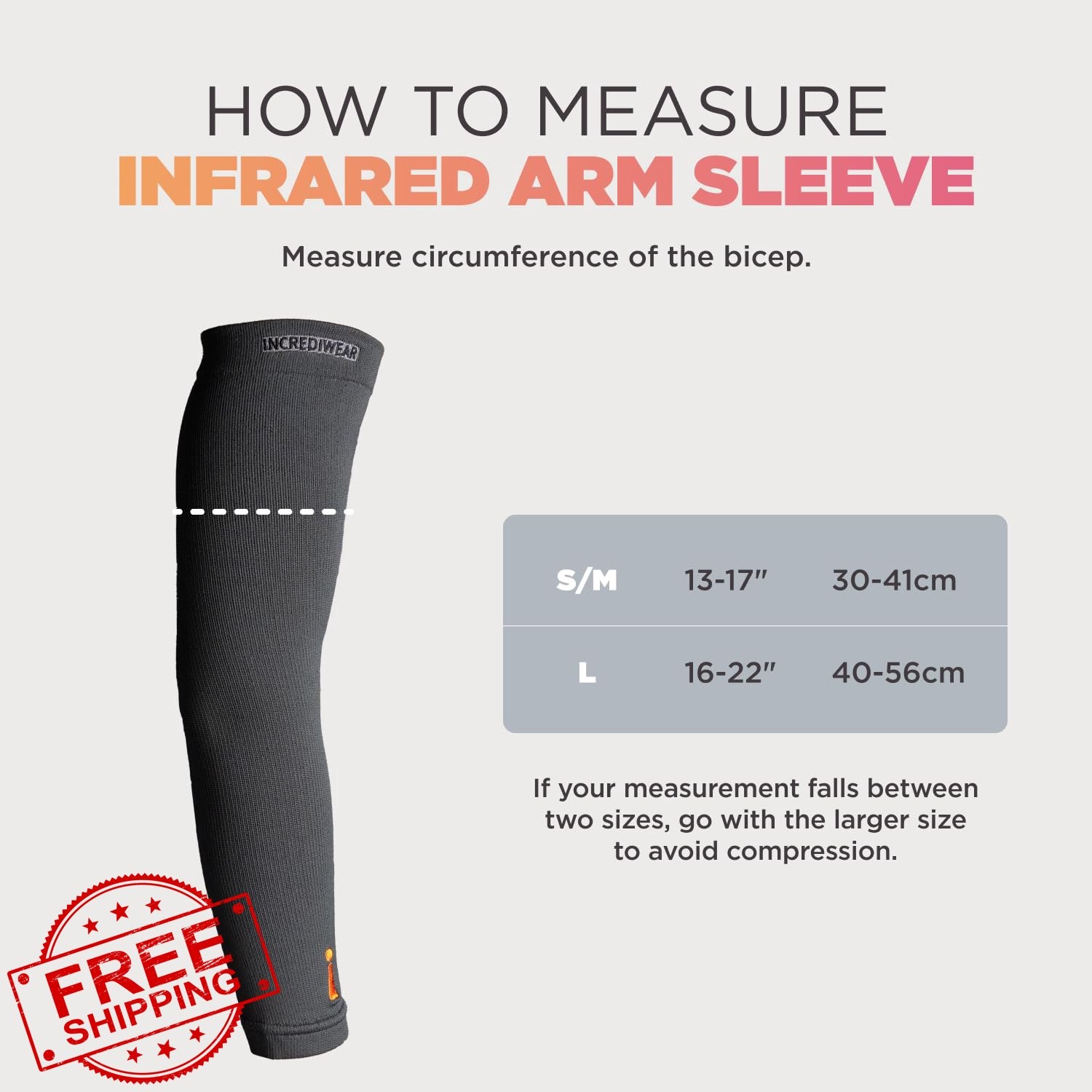 Incrediwear Arm Sleeve Pain Relief Recovery Workout Men Women