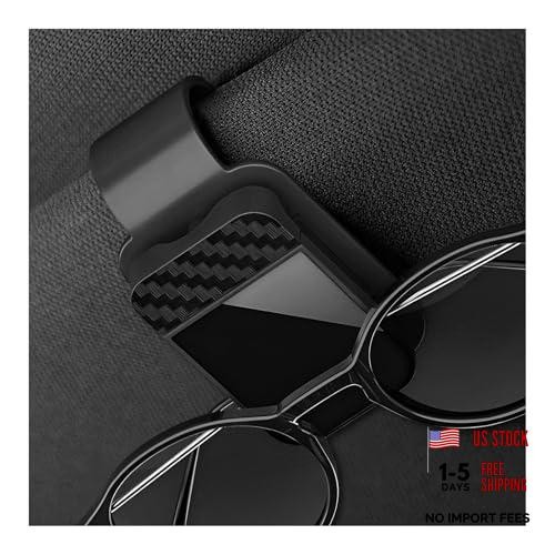 Car Sun Visor Sunglasses Holder, Quick Release Auto Visor Card Clip Black