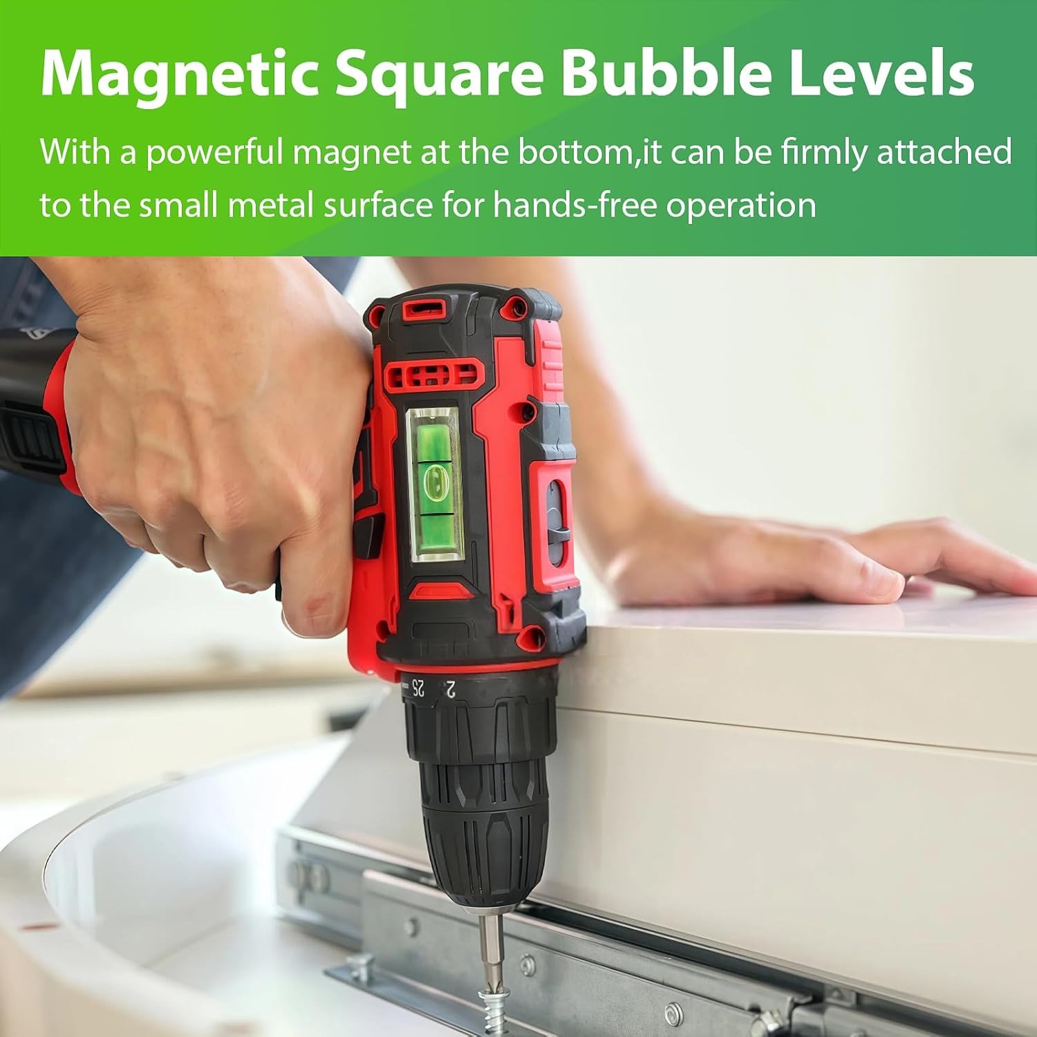 9Pcs Small Bubble Spirit Level, Mini Magnetic Square Bubble Levels, Circular Sp