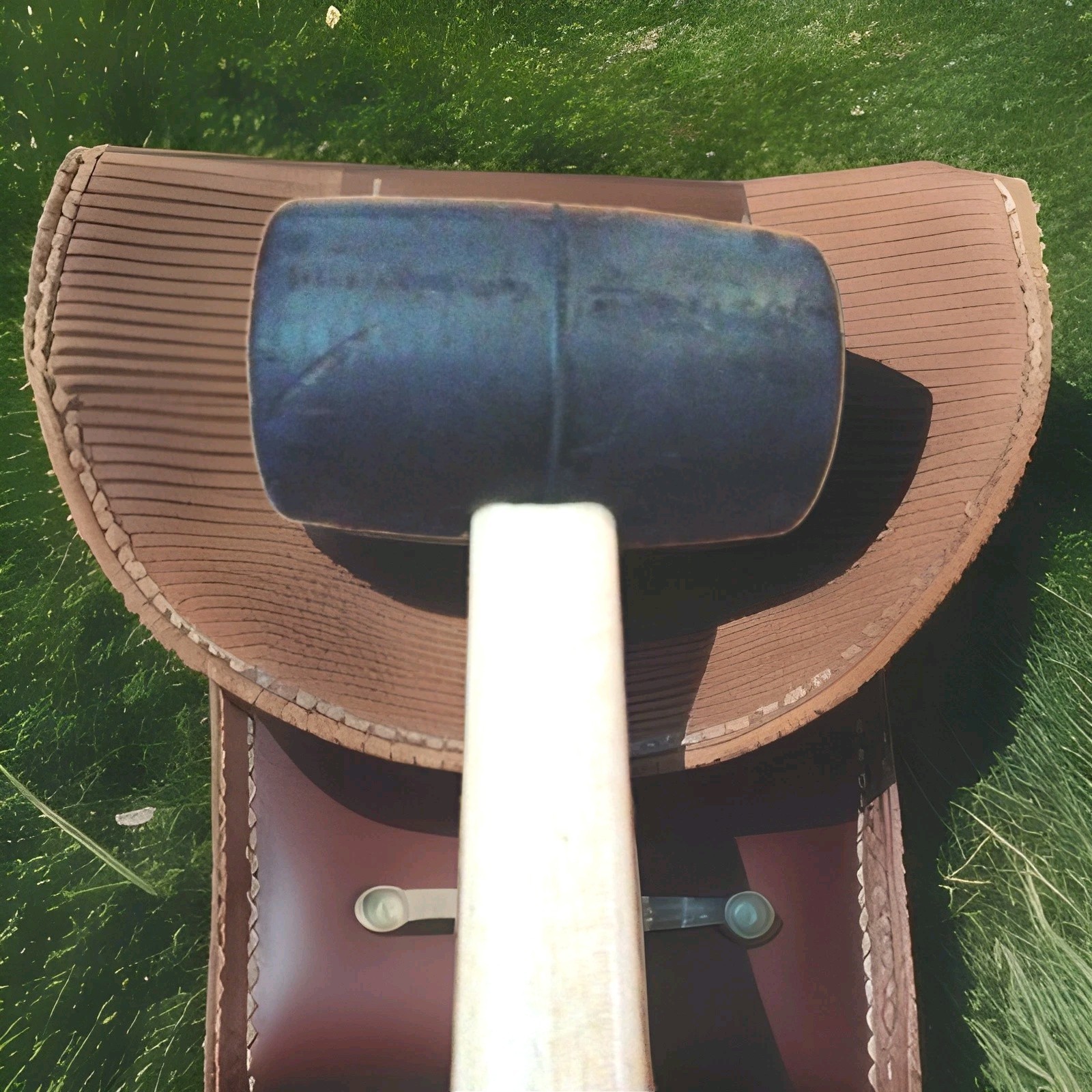 Set of 2 16Oz Rubber Mallets with Wood Handle