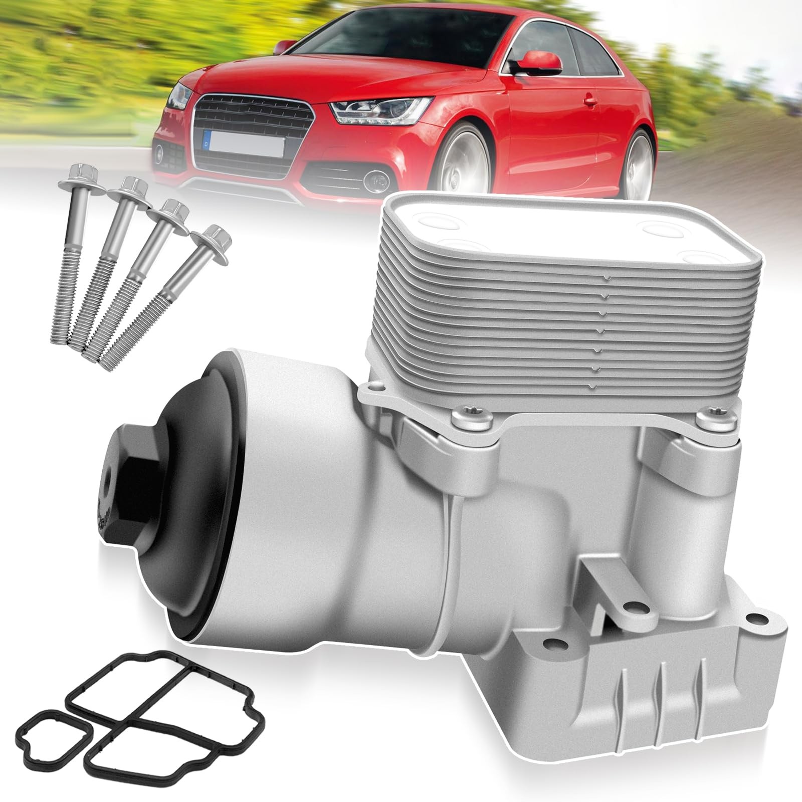 Upgraded Aluminum Oil Filter Housing Assembly Fit for VW Amarok Passat 2.0L...