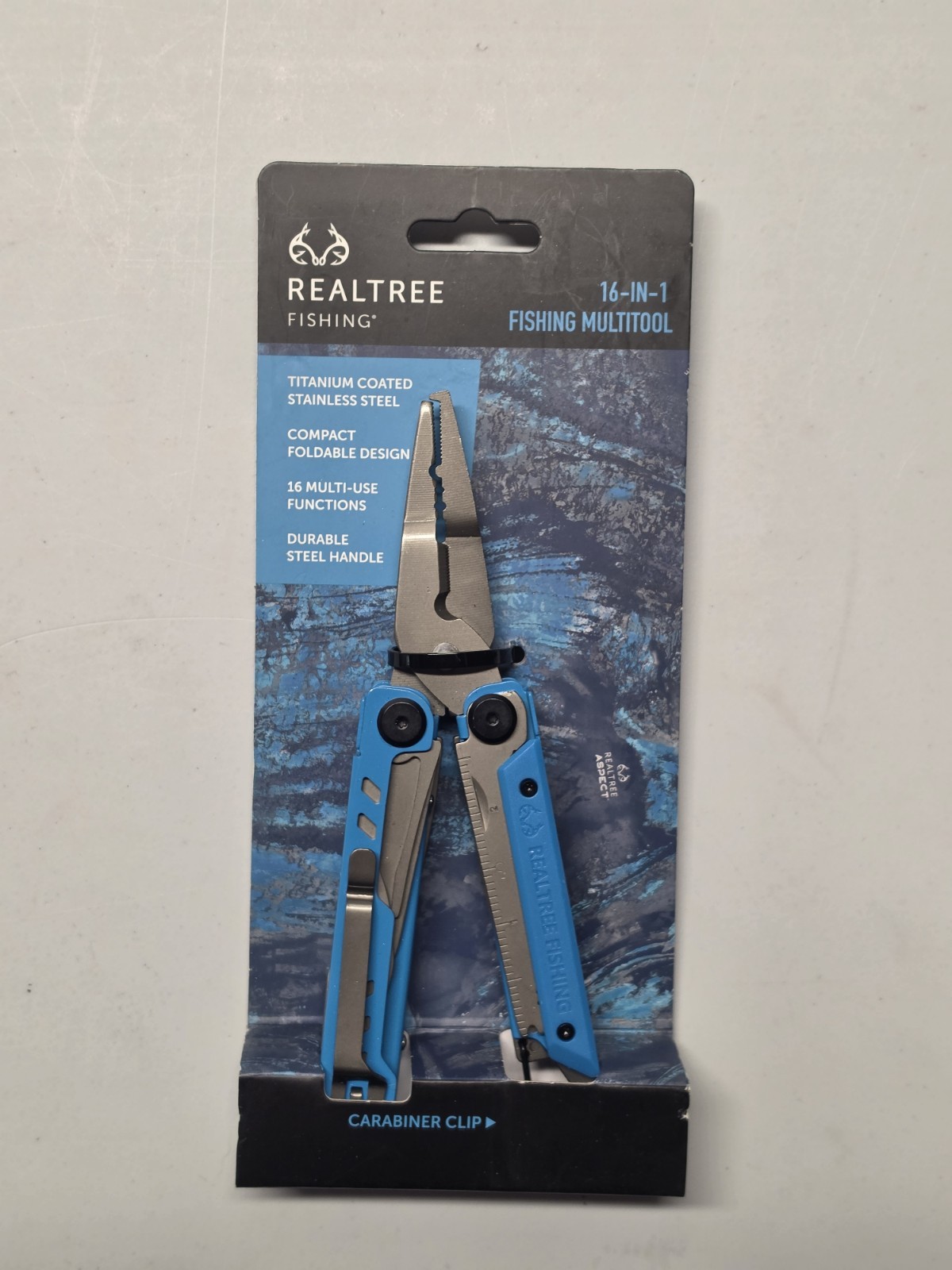 Realtree Fishing Blue 16-in-1 Multi-Tool