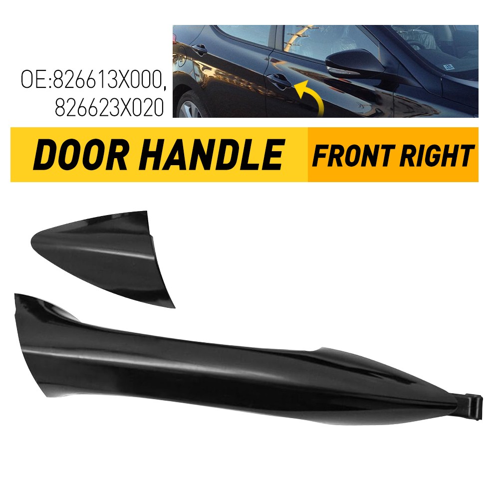 Black Exterior Door Handle Front Right For 2011-2016 Hyundai Elantra 82662-3X020