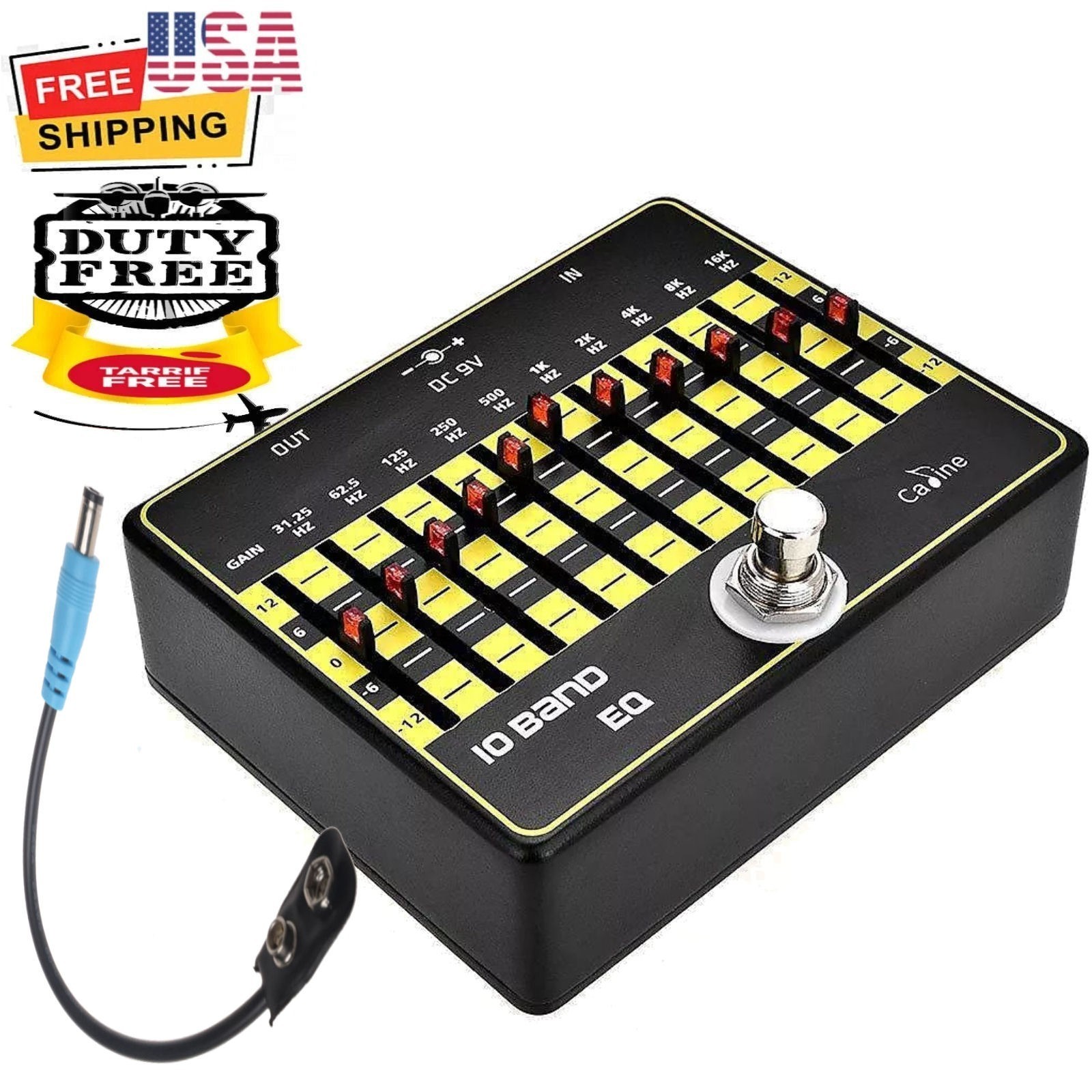 Caline Pedal CP-24 10 Band EQ Guitar Effect Pedal Massive Range of Channels