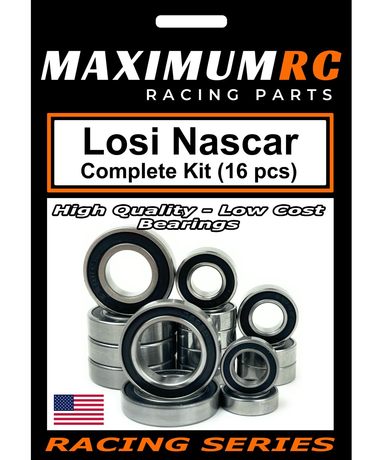 MAXRC - Losi 1/12 Nascar AWD Race Car Sealed Bearings Kit Upgrade Parts (16 pcs)