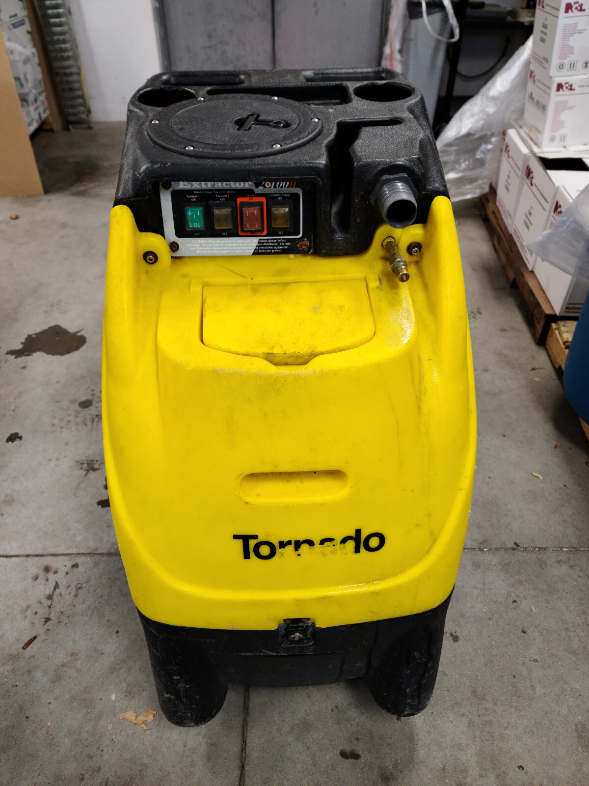 Tornado 98242 Carpet Extractor, 100PSI with Heat, 2-2Stage Vac Motors, USED