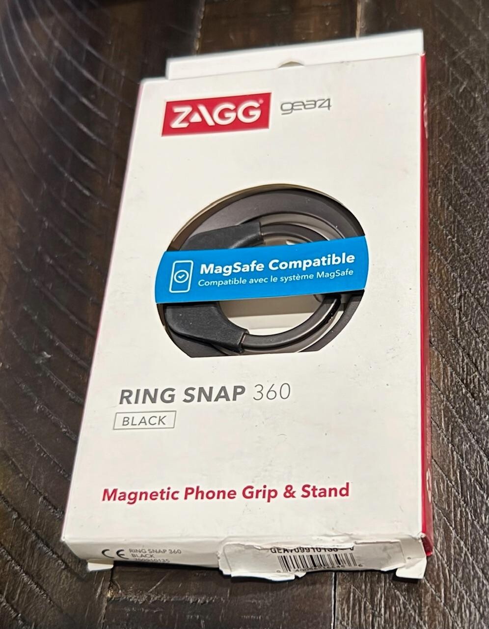 Gear4 Ring Snap 360 Secure Hold with Kickstand for MagSafe - Black