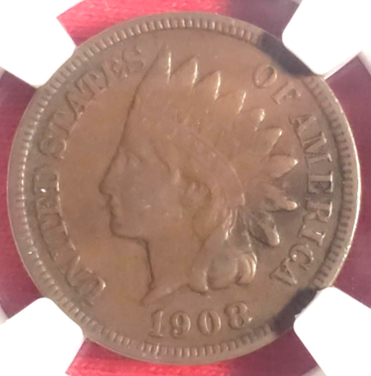 1908-S Indian Head Cent - NGC XF 40 BN - Key Date *934*