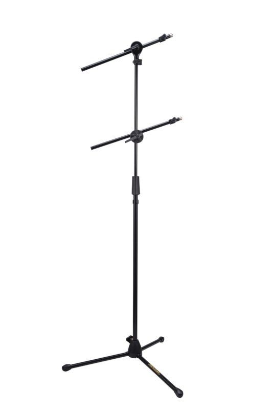 Hercules MS464BPRO Double Boom Mic Stand with Telescoping Boom Arms
