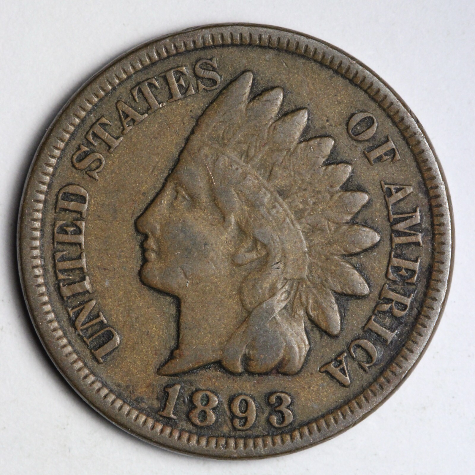 1893 Indian Head Cent Penny VF E162 T