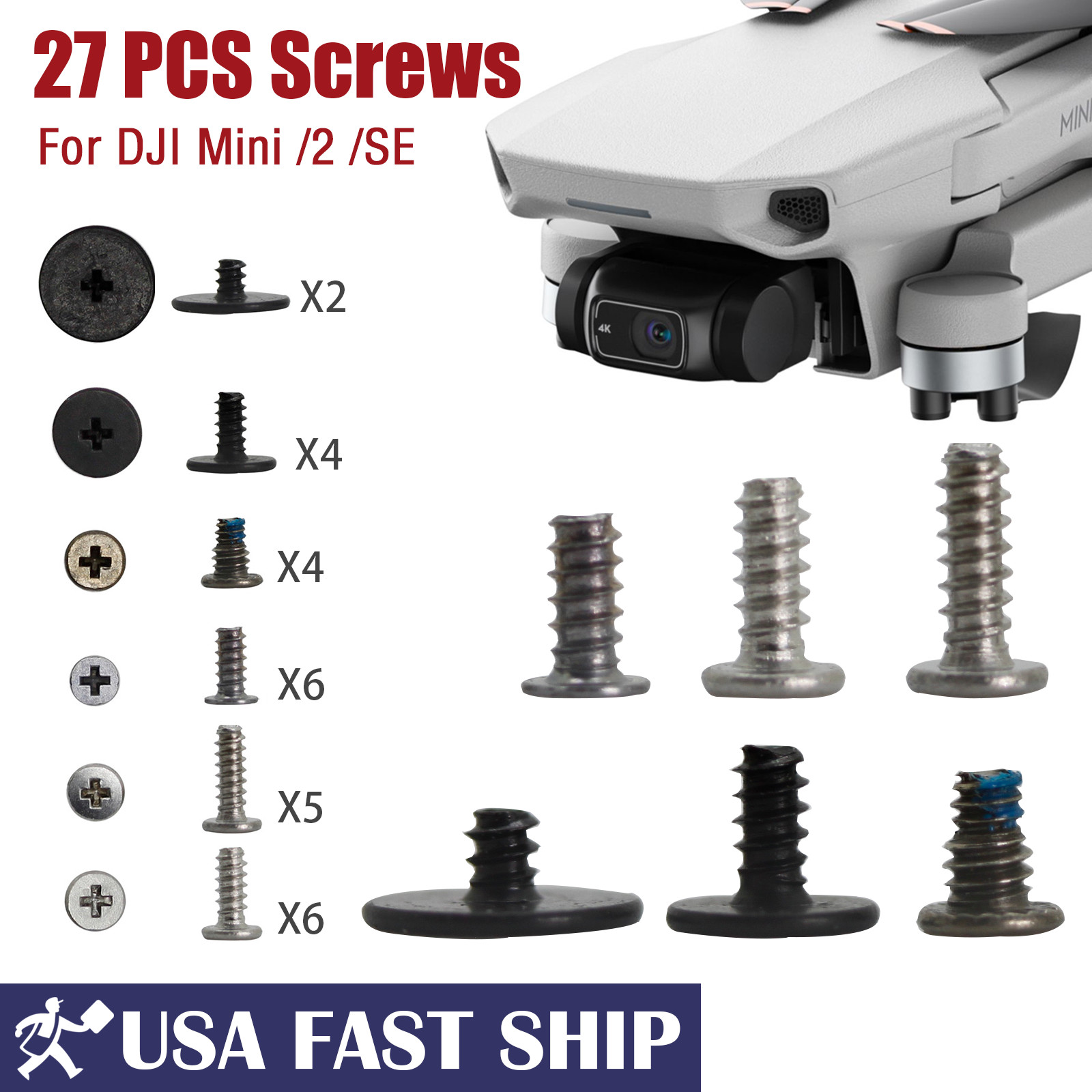 Original Partial Screws Set Assembly For DJI Mavic Mini /Mini 2 /Mini SE Drone