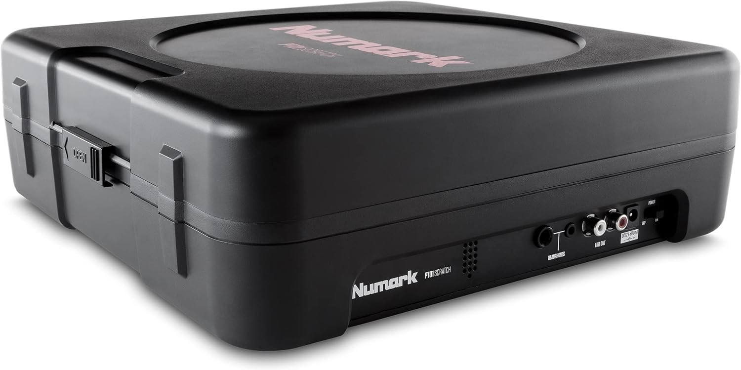 Numark PT01 Scratch | DJ Turntable for Portablists With User Replaceable Red