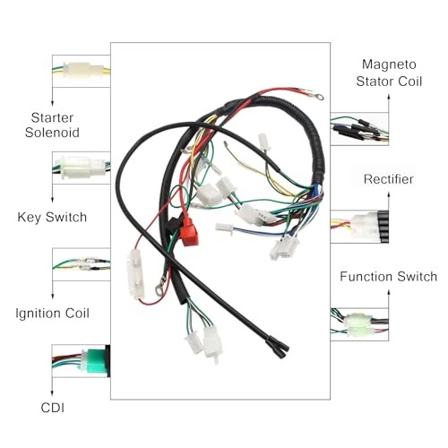 Complete Electric Wiring Harness CDI Stator for Chinese ATV UTV Go Kart Taotao