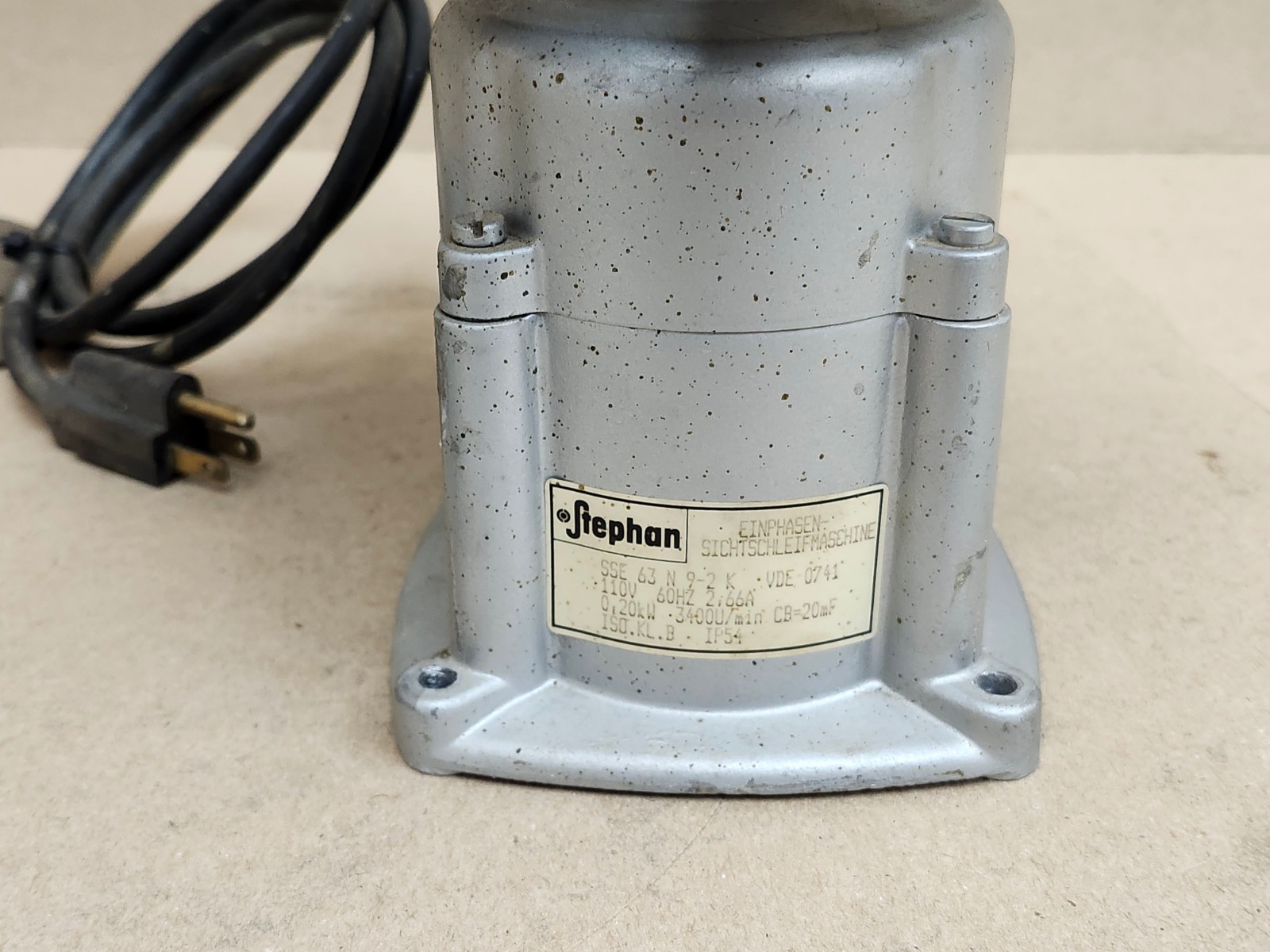 Stephan SSE63N9-2K Single-Phase Surface Grinder (Einphasen Sichtschleifmaschine)