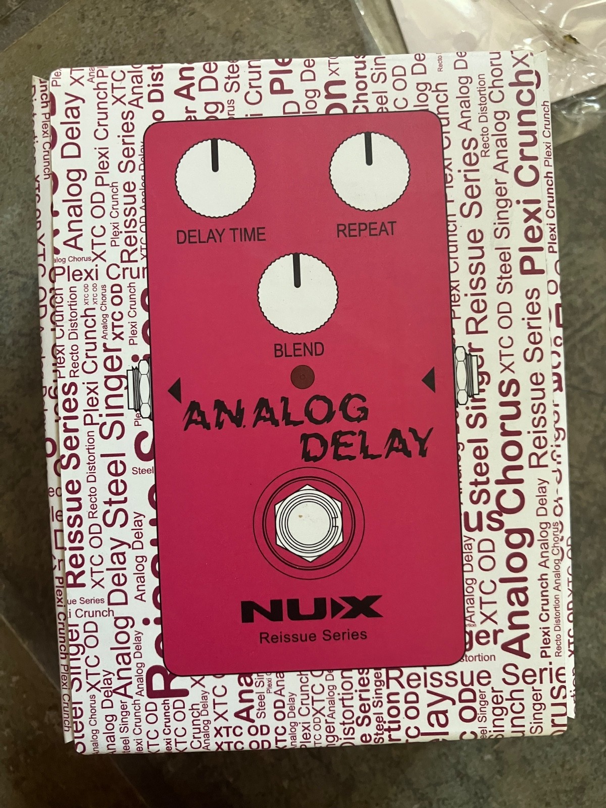 Nux Analog Delay EMPTY RETAIL STORAGE BOX/Owners Manuals