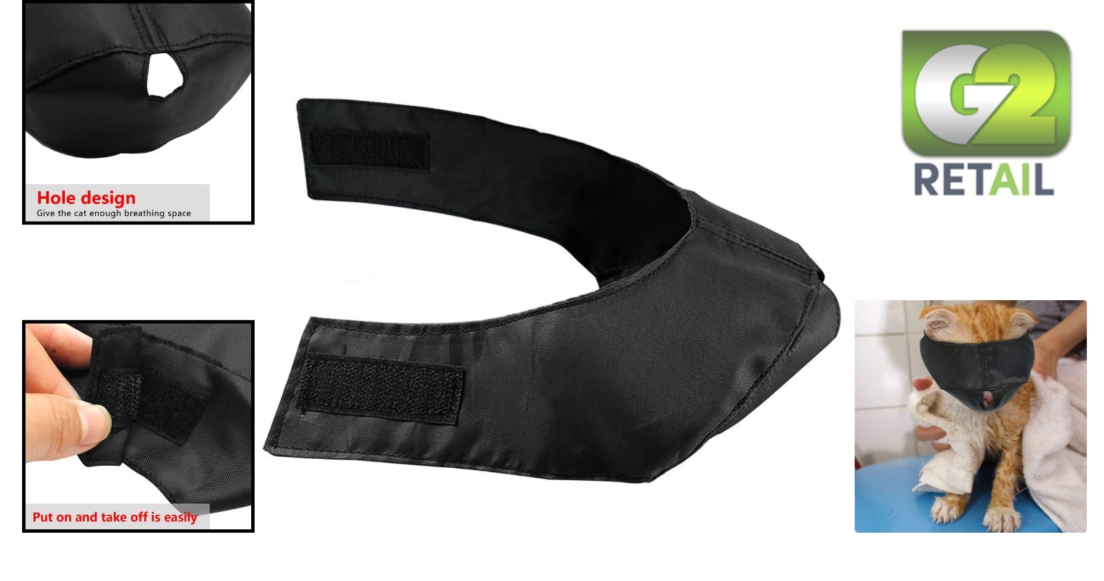 Groomer's Essential Nylon Muzzle for Cats (Medium) - Prevent Scratches Safely