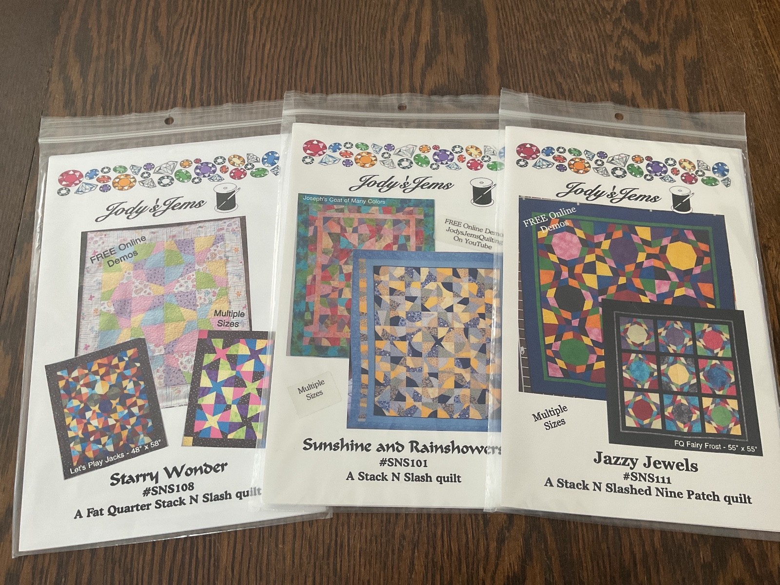 Jody's Jems Quilting Patterns Set of 3