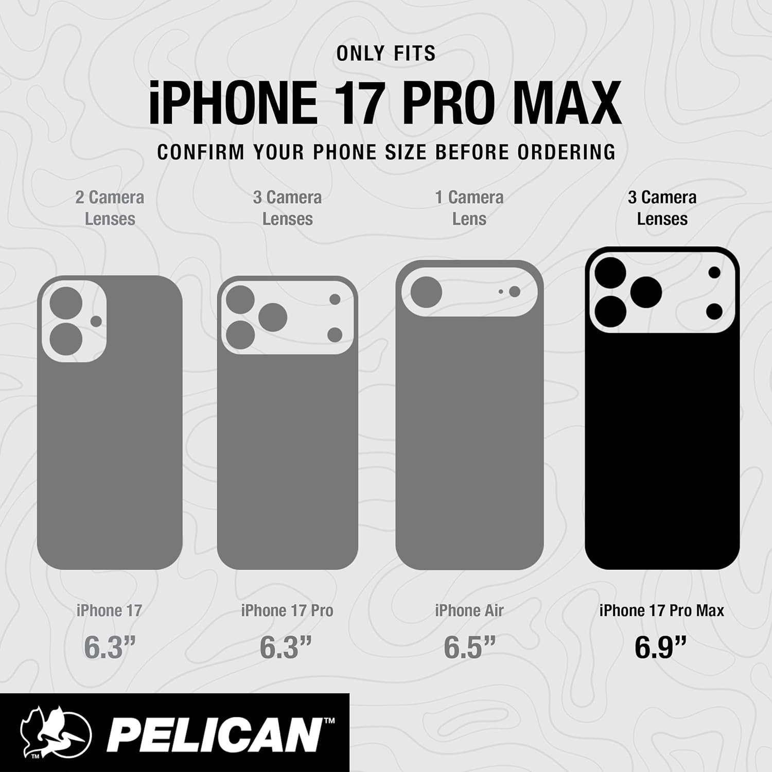 Pelican Shield Iphone 17 Pro Max Case [Compatible with Magsafe] Rugged Phone Cas