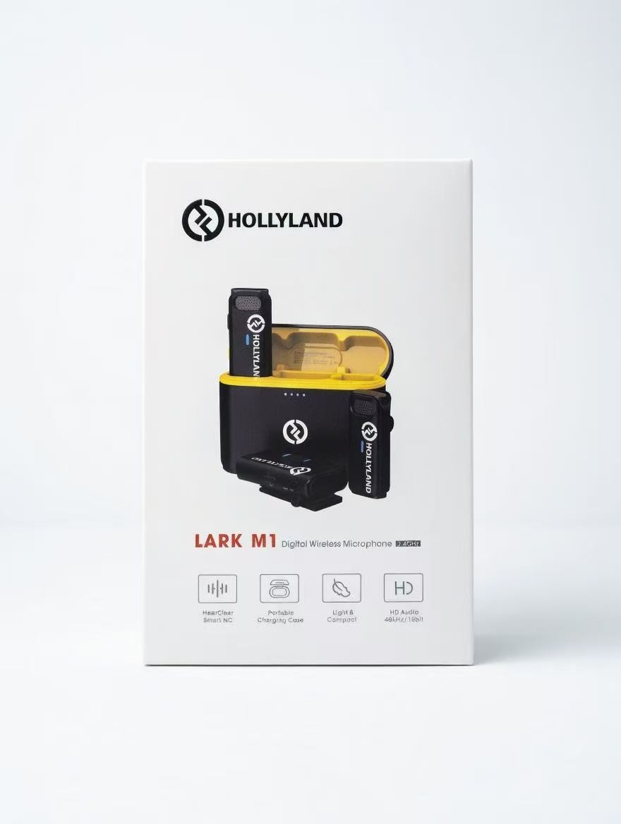 Hollyland Lark M1 Wireless Lavalier Microphone Noise Cancellation 2.4GHz 650ft