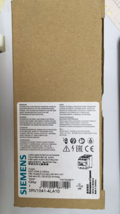 Siemens 3RV1041-4LA10 3RV10414LA10 70-90A Circuit Breaker -New Free Ship *UP
