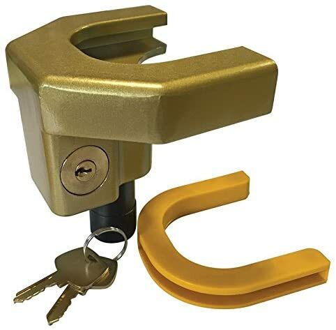 Caravan Trailer Hitch Lock & Keys 50mm coupling Heavy Duty Tow Ball