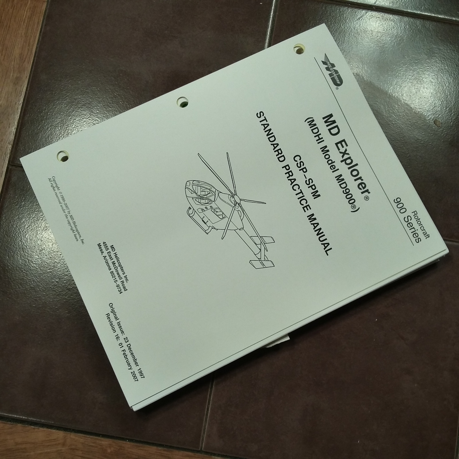 MDHI MD Explorer MD900 Helicopter Standard Practices CSP-SPM Manual
