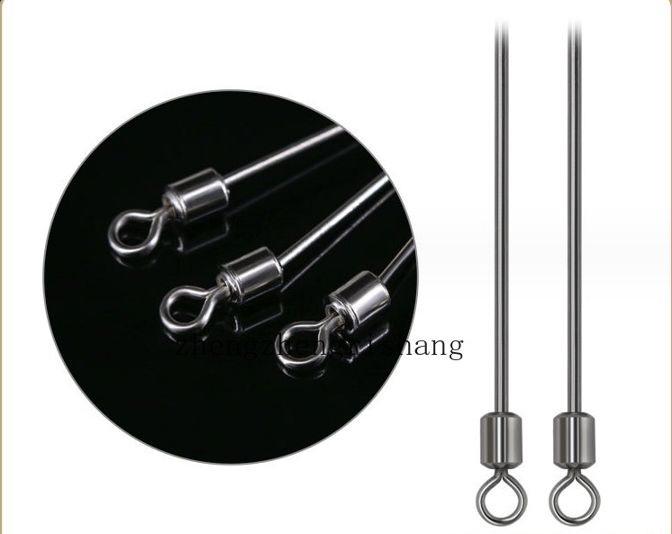 50/100pcs Fishing Spinner Shaft Looped Wire Stainless Steel Lure Making Supplies