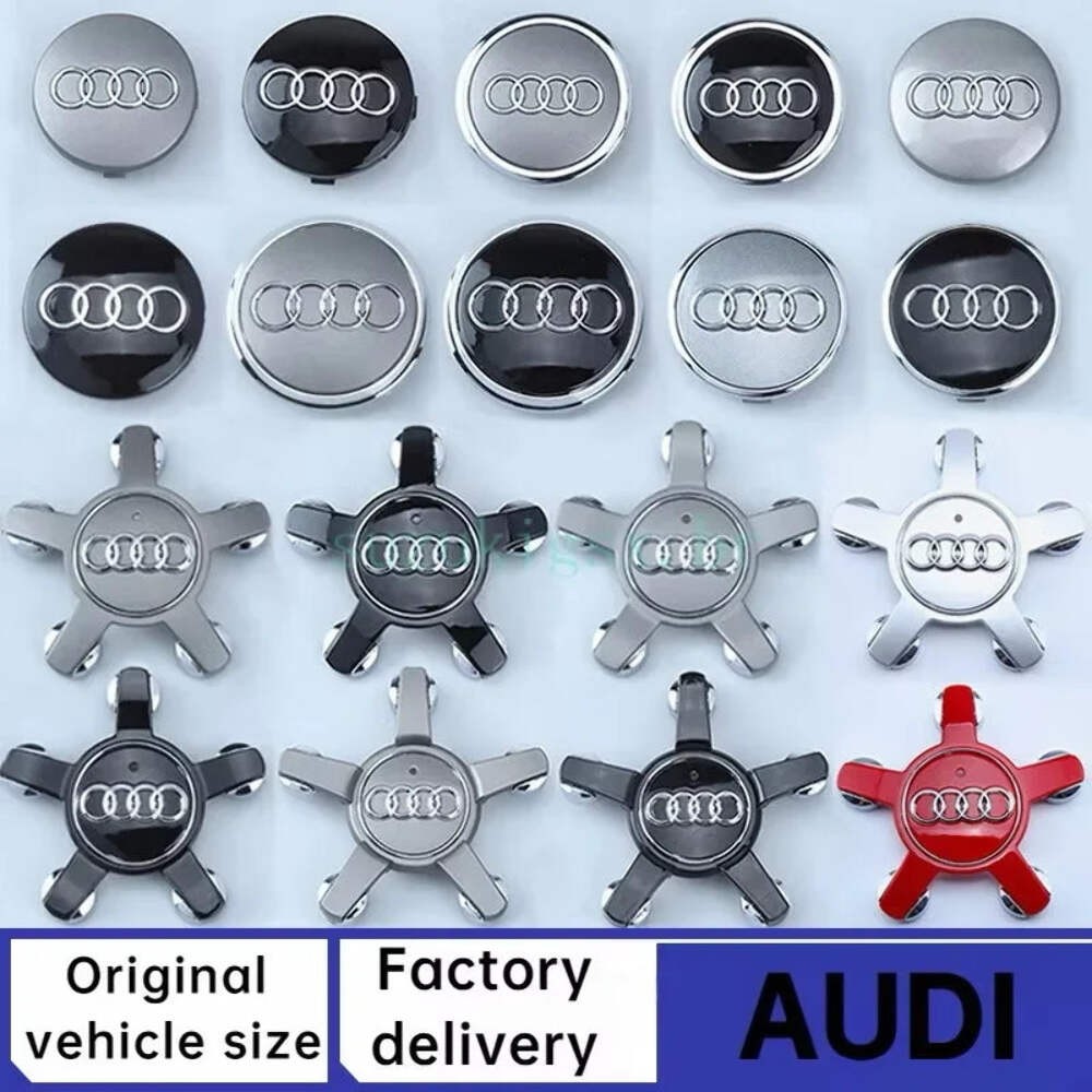 Audi 4pcs 60mm 61mm 68mm 69mm 123mm Car Styling Wheel Center Cap Hub Covers Badg