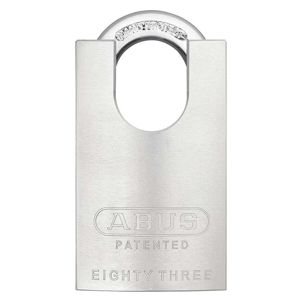 ABUS  Keyed Padlock, 59/64 in,Rectangle,Silver 3TMX7