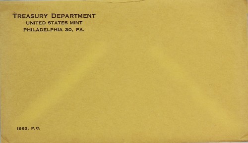 1963 U.S. Silver Proof Coin Set (Flat-Pack) Envelope - OGP Envelope - NO COINS